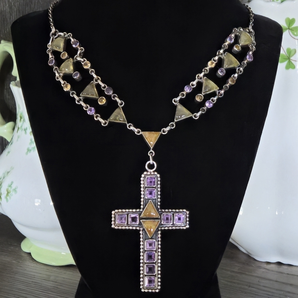 NICKY BUTLER 925 Sterling Silver RAJ COLLECTION LIMITED EDITION Cross Necklace